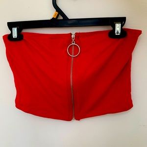 Crimson Red Tube Top
